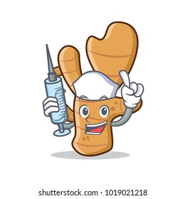 Nurse ginger character cartoon style