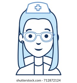 nurse with glasses avatar character