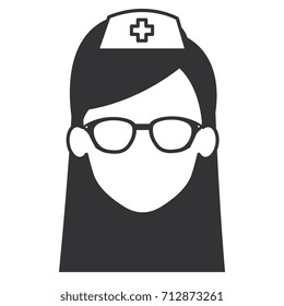 nurse with glasses avatar character