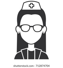 nurse with glasses avatar character