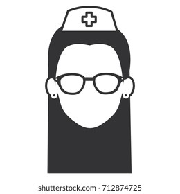 nurse with glasses avatar character