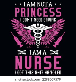 Nurse graphics tshirt design vector design 