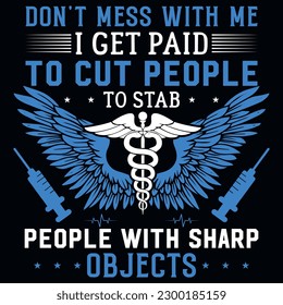 Nurse graphics tshirt design vector design 