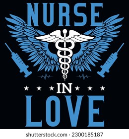 Nurse graphics tshirt design vector design 