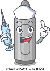 Nurse gray crayon character.