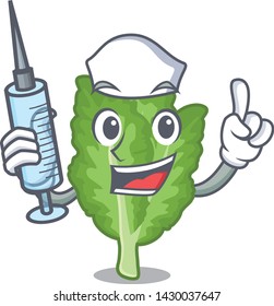 Nurse green mustard in the cartoon fridge