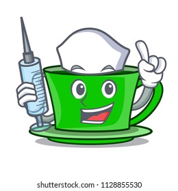 Nurse green tea character cartoon