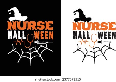  Nurse  Halloween  T-shirt Design vintage