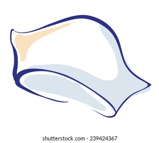 Nurse Hand Drawn Cap or Hat Vector Icon Illustration