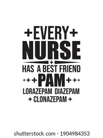 Nurse hand drawn typography poster design. Premium Vector.