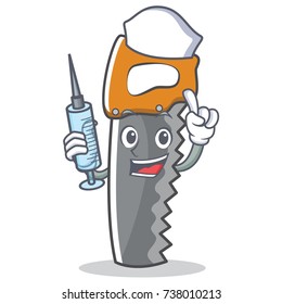 Nurse hand saw character cartoon