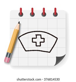 nurse hat doodle drawing