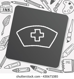 nurse hat doodle drawing