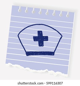 nurse hat doodle drawing