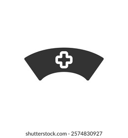 Nurse hat glyph icon. Vector illustration