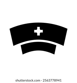 Nurse hat icon. Concept of healthcare, medicine, and nursing.