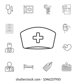 nurse hat icon. Detailed set of medicine outline icons. Premium quality graphic design icon. One of the collection icons for websites, web design, mobile app on white background