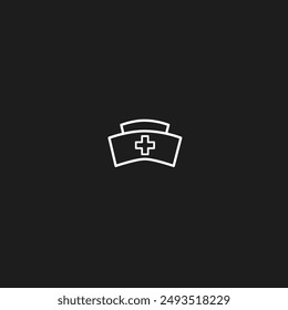 Nurse hat icon flat vector design