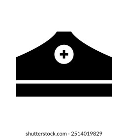 Nurse hat icon illustrated on background