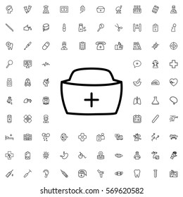 nurse hat icon illustration isolated vector sign symbol