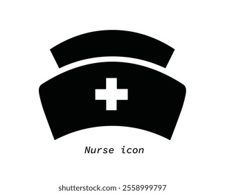 Nurse Hat Icon. medical hat vector