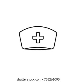 nurse hat icon on white background