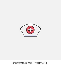 Nurse Hat Icon Sign Vector,Symbol, Logo Illustration For Web And Mobile