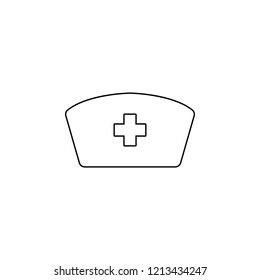 nurse hat icon. Simple outline vector of medicine set for UI and UX, website or mobile application