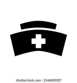 Nurse hat icon in trendy flat style design. Vector graphic illustration. Nurse hat icon for website design, logo, app, and ui. Vector file. EPS 10.