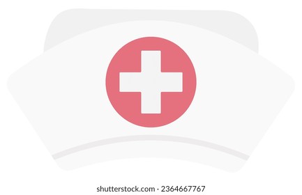 Nurse hat icon in trendy flat style design. Nurse hat vector isolated on white background. 