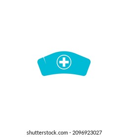 Nurse Hat Icon Vector Illustration Logo Design.