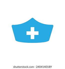 Nurse hat icon vector illustration. Medical cap uniform