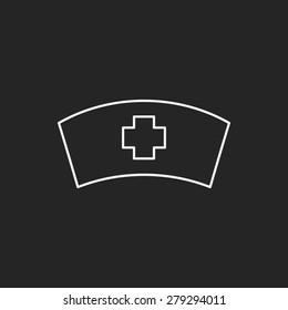 nurse hat line icon