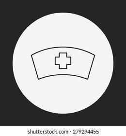 nurse hat line icon