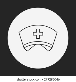 nurse hat line icon