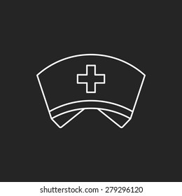 nurse hat line icon