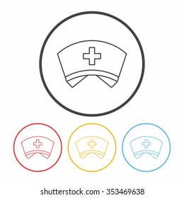 nurse hat line icon