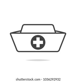 Nurse hat line icon vector