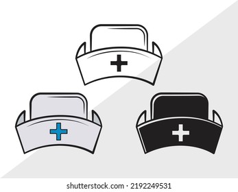 Nurse Hat SVG Printable Vector Illustration