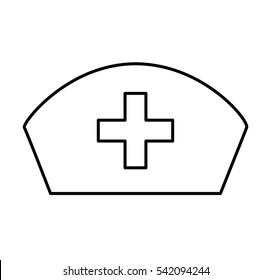 nurse hat uniform isolated icon vector illustration design