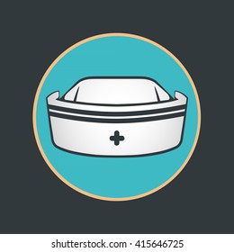 nurse hat vector