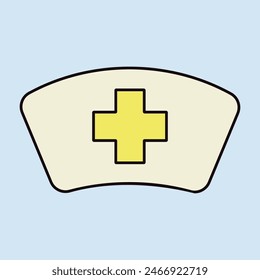 Nurse hat vector flat icon. Medicine and healthcare, medical support sign. Graph symbol for medical web site and apps design, logo, app, UI