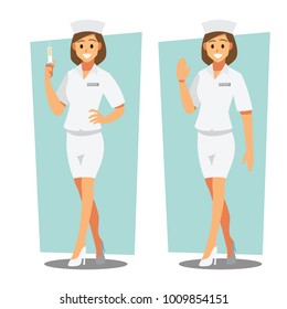 Nurse , healthcare Providers , Vector illustration cartoon character