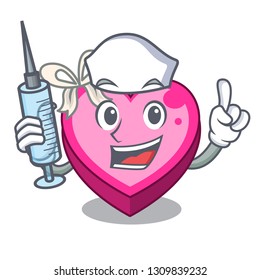 Nurse Heart box isolated in the character