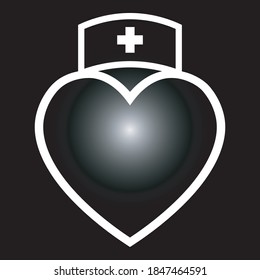 nurse heart icon. Elements of Heartbeat set. Simple icon for websites, web design, mobile app, info graphics