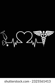 
Nurse Heartbeat eps cut file for cutting machine