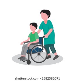 Nurse Helping Patient Vectors and Illustrations 