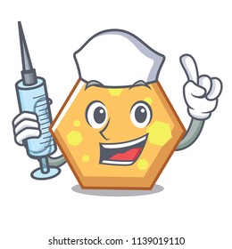 Nurse hexagon character cartoon style