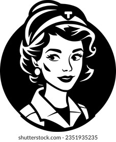 Krankenschwester - Hochwertiges Vektorlogo - Vektorgrafik ideal für T-Shirt-Grafik
