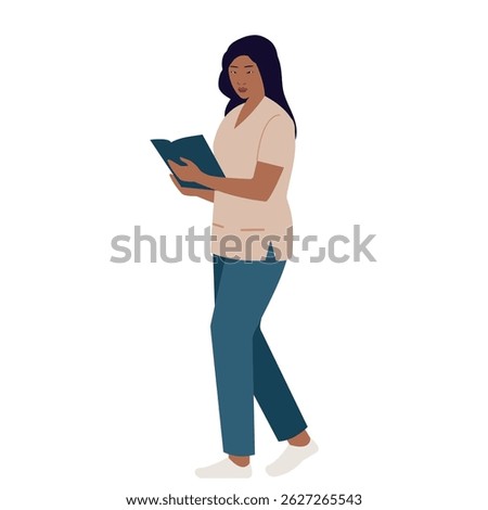 Nurse holding folder, reading doctor's instructions